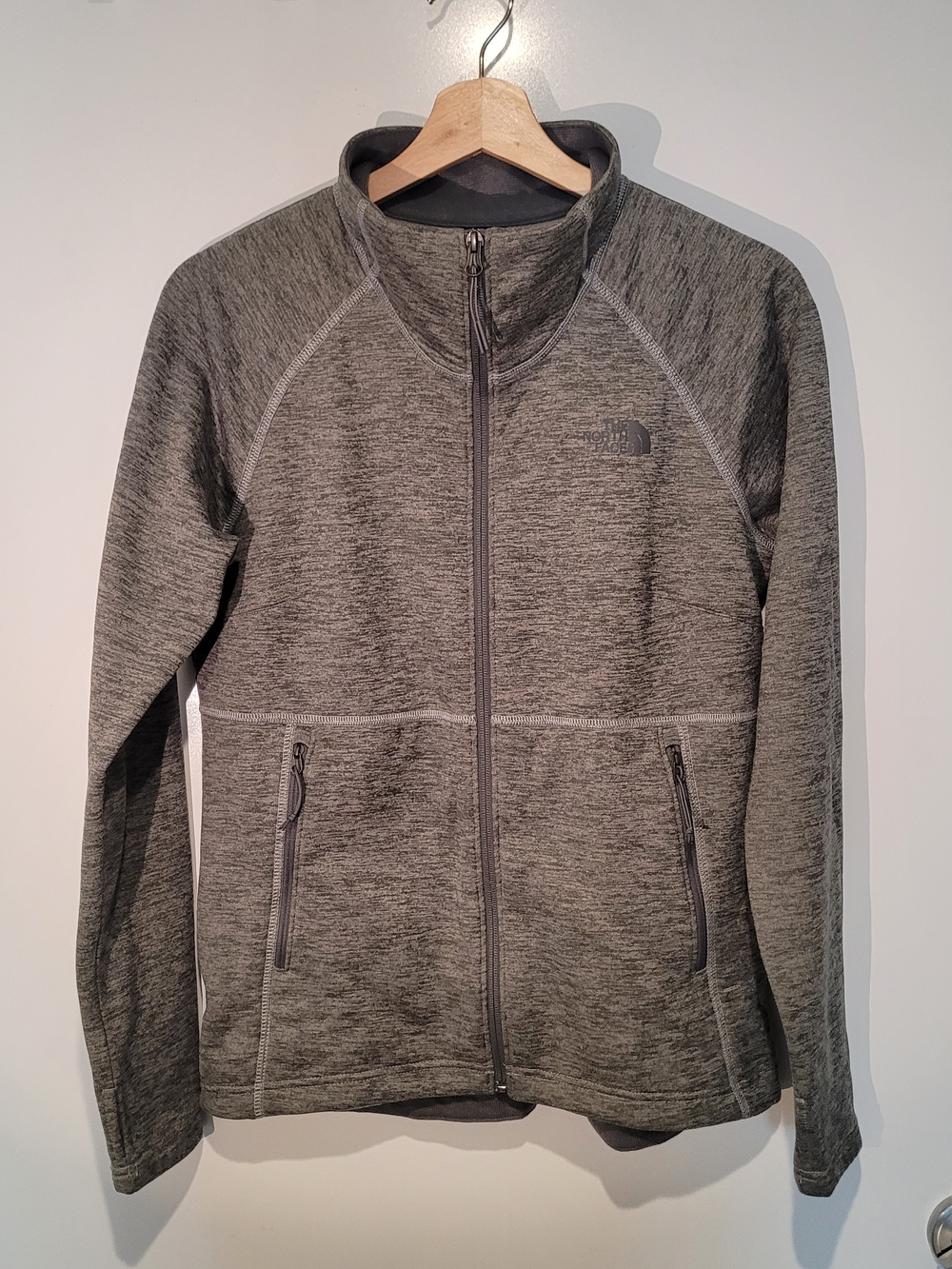 The North Face Men's Gray Full-Zip Fleece Womens Jacket Sixe Medium